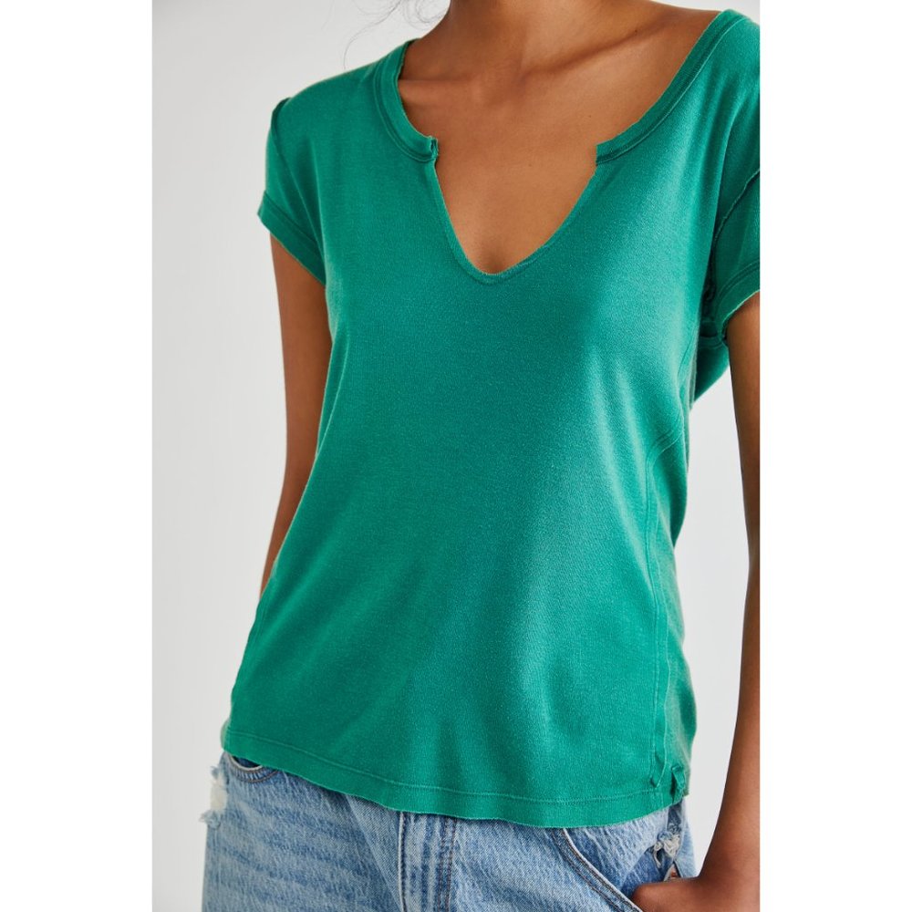NWT Free People Always Yours Tee / Watermelon Rind - Picture 3 of 4